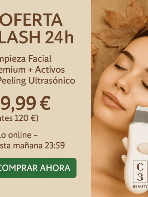 Oferta flash limpieza facial premium con peeling ultrasónico en Castellón – C3 Beauty