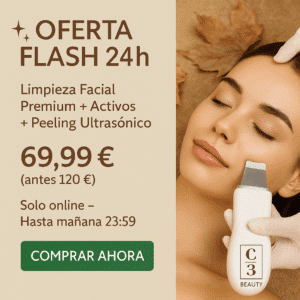 Oferta flash limpieza facial premium con peeling ultrasónico en Castellón – C3 Beauty
